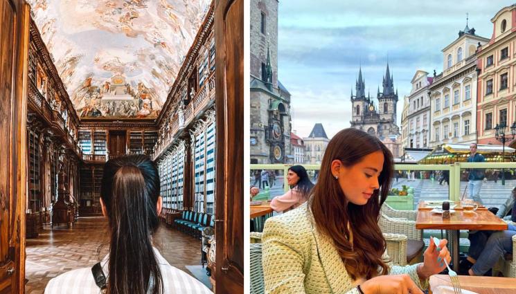 Християна Тодорова - Грация се диви на Евангелие от IX век. Християна Тодорова придружи Мико в Прага