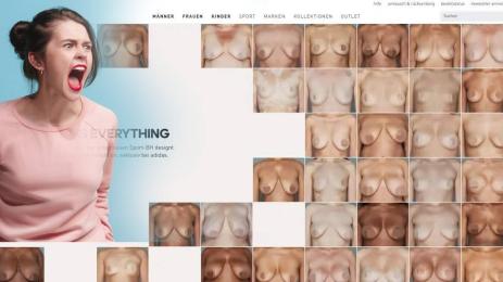 голи гърди реклама