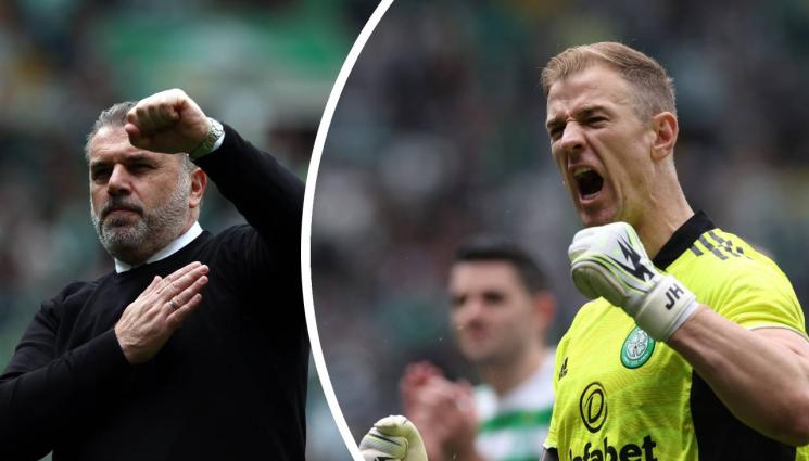 Селтик Постекоглу Джо Харт - Селтик за 51-ви път шампион на Шотландия с равен 1:1 навън срещу Дънди Юнайтед, мениджърът Постекоглу възроди „детелините“ в първия си сезон