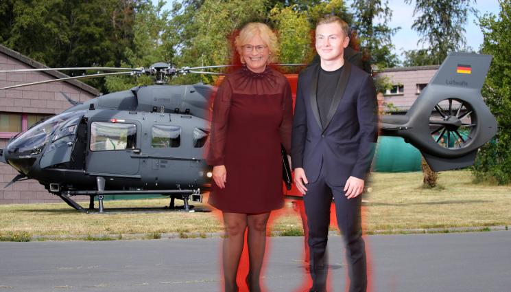 Кристине Ламбрехт - Немската министърка на отбраната мъкне 21-годишното си детенце къде ли не с правителствен хеликоптер. Пътуват в чужбина и на почивка