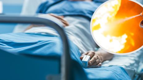 пожар болница