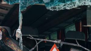 Тежка катастрофа с автобус превозващ деца на магистрала Тракия Автобусът е