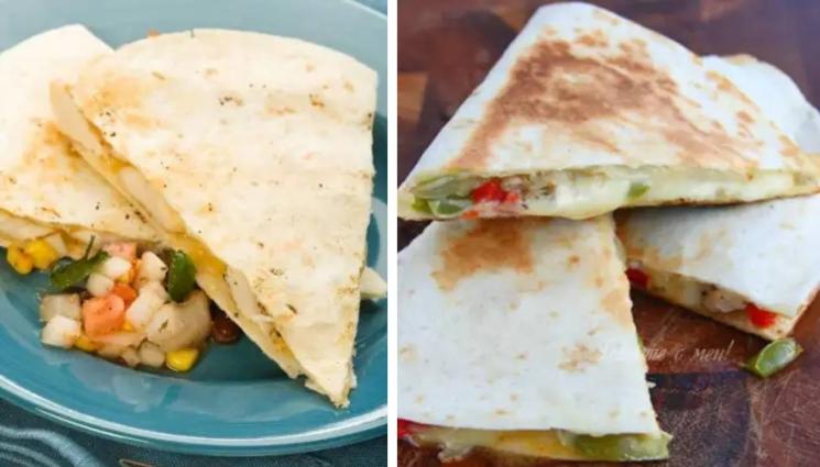 рецепти - Кесадия с пилешко и ябълки или с авокадо и лук, перфектни както за обяд, така и за вечеря