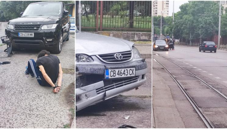 катастрофа Надежда - ЕКШЪН:  Зрелищен арест след катастрофа в София