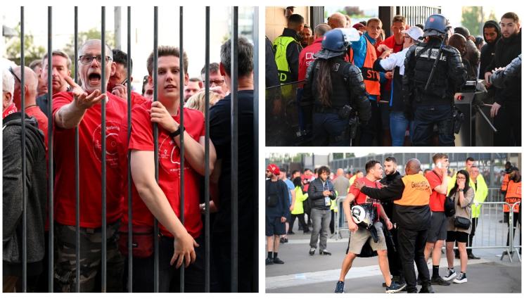 Париж Шампионска лига - Опасни сцени и сълзотворен газ от френската полиция срещу феновете преди финала на Шампионската лига на