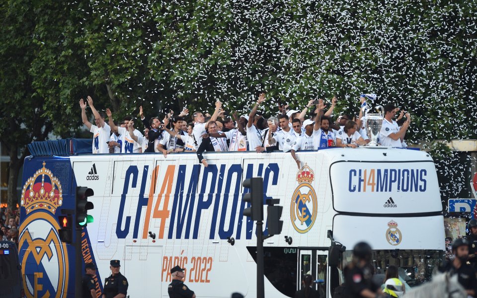 Хиляди празнуваха с Реал в Мадрид