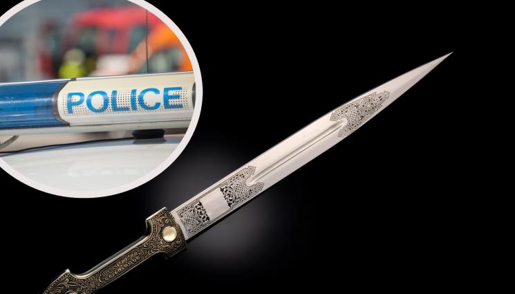 сабя - ЕКШЪН: Мъж размаха сабя пред младежи, вдигали шум