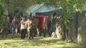 Палатковият лагер в буферната зона в квартал Сарафово снощи остана