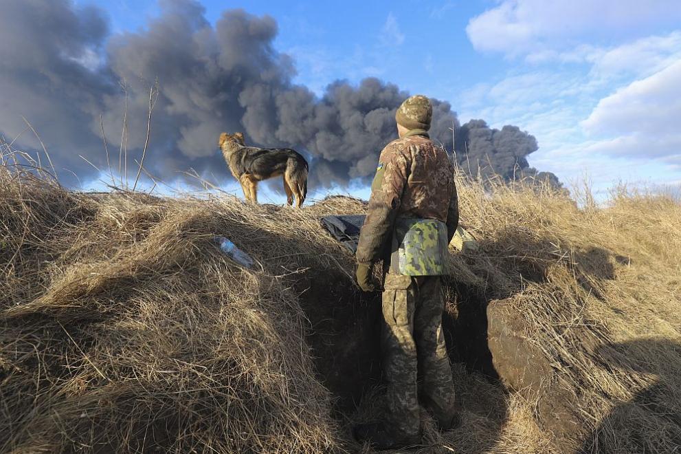 Обстрелът от руските войски на химическия завод Азот“ в Северодонецк