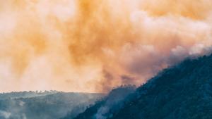 Пожар избухна в горите на остров Сазан близо до Вльора