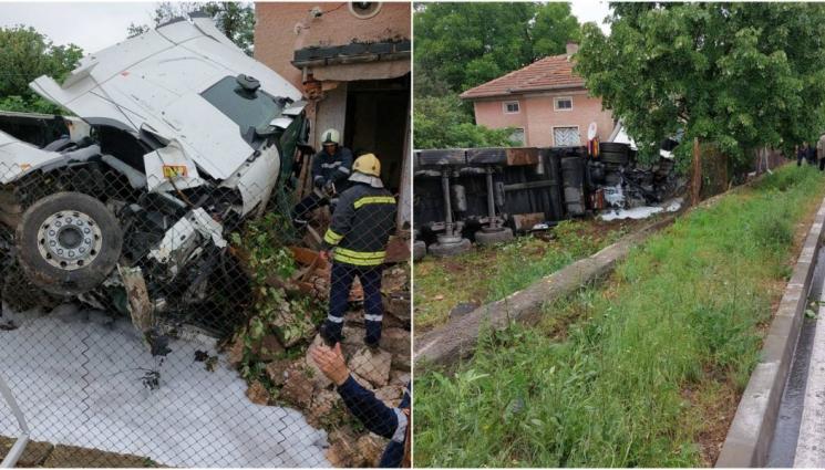 тир къща - УЖАС: ТИР помете къща в Монтанско (ВИДЕО)