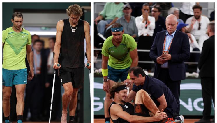 Зверев Надал - Скъсани глезенни връзки вадят Александър Зверев от Уимбълдън, под въпрос е дори за последния турнир от Големия шлем за годината – US Open