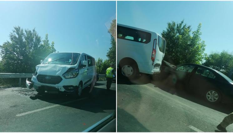 катастрофа Пловдив - АД НА ПЪТЯ: Верижна катастрофа със 7 коли, има двама пострадали