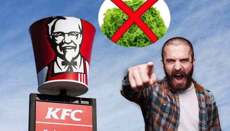 kfc - KFC цака клиентите си, тъпче бургерите си с микс от зеле и маруля, вместо с Айсберг