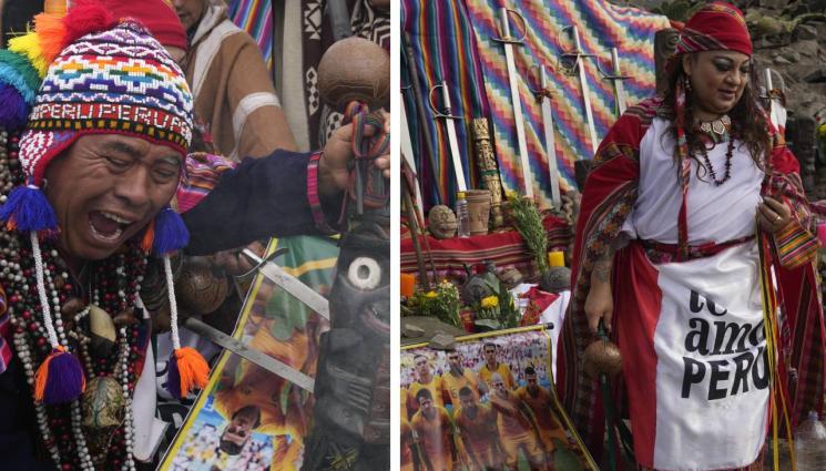 Перу шамани - Шамани се събраха за ритуал за късмет на Перу срещу Австралия в решителния бараж за световното първенство