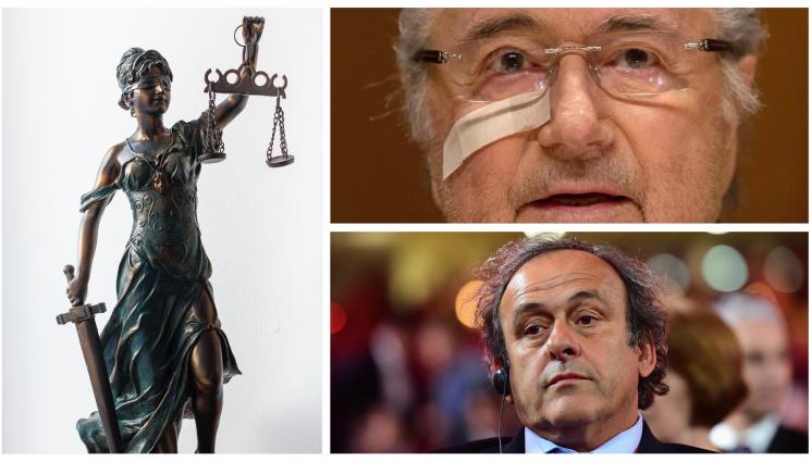 Платини Блатер Темида - Година и 8 месеца затвор плюс 2 години условно за Мишел Платини и Сеп Блатер поиска швейцарската прокуратура в Белинзона за някакви си 2 млн. франка