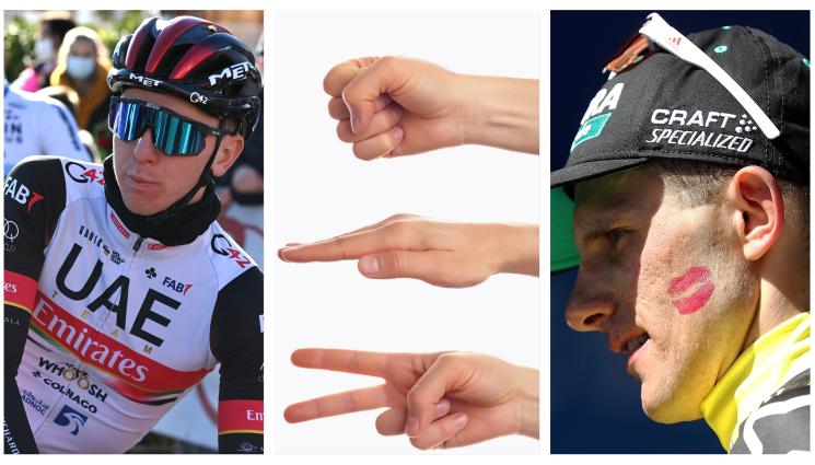 Рафал Майка Тадей Погачар - С КАМЪК-НОЖИЦА-ХАРТИЯ преди финала съотборници разиграха помежду си кой да е пръв в „кралския“ етап от Обиколката на Словения