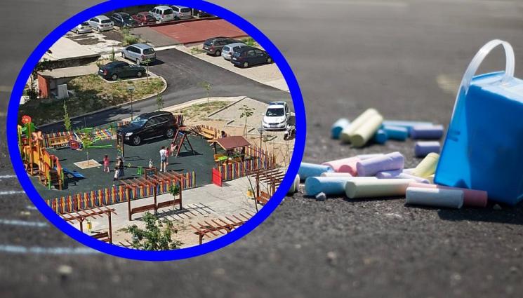 a - ОПАСНО ШОФИРАНЕ: Мощен джип „паркира“ насред детска площадка, водачката объркала педалите