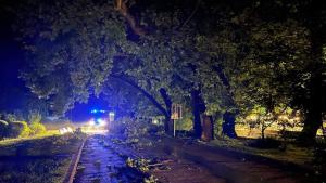 Мощна буря се разрази в Сандански и нанесе материални щети