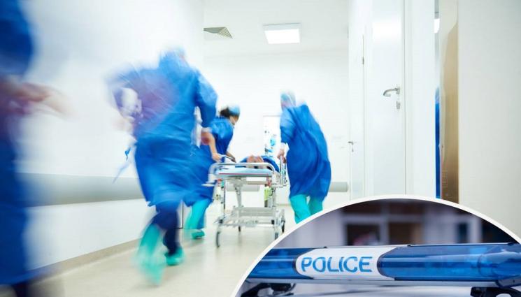 болница полиция - УЖАС: Жена полетя от шестия етаж на болница!