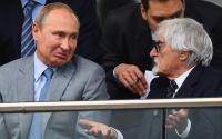 Путин и Екълстоун по време на GP на РУсия в