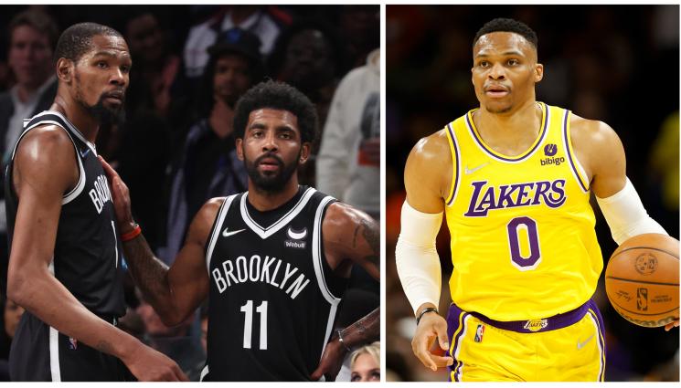 Уестбрук Дюрант Ървинг - Бомбеният мегатрансфер, който разтърсва основите на НБА, подготвят Бруклин Нетс и Лос Анджелис Лейкърс –пазарят се за размяната на Кайри Ървинг с Ръсел Уестбрук