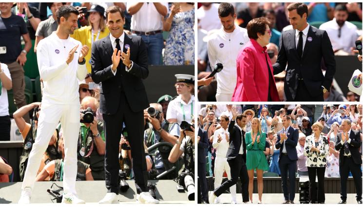 Федерер Уимбълдън Джокович - ДЖЕНТЪЛМЕН, ТА ДРЪНКА: Хиляди на централния корт на Уимбълдън станаха на крака да аплодират Федерер и още велики шампиони