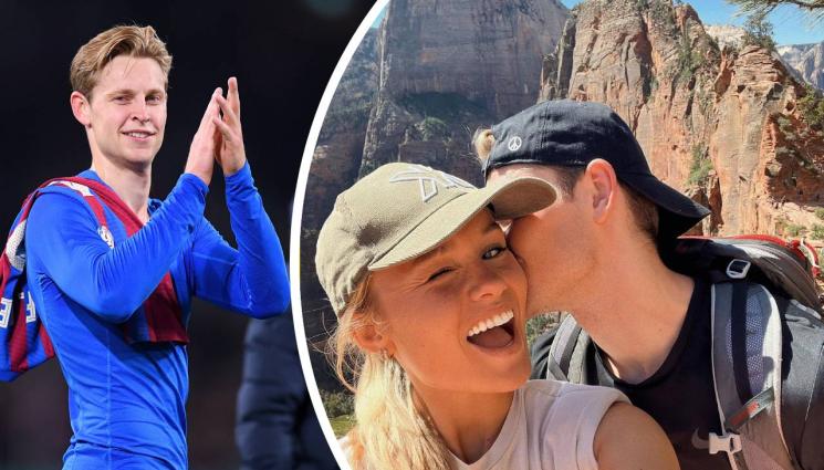 Френки де Йонг - Цел на Юнайтед се сгоди в каньон. Любимата на Де Йонг е звезда в хокея на трева