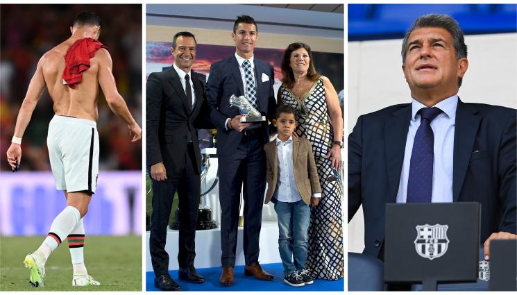 Роналдо Жорже Мендеш Лапорта - ВЪЗМОЖНО ЛИ Е? Агентът на Кристиано Роналдо обсъди трансфер на нападателя с президента на Барселона Лапорта по време на вечеря