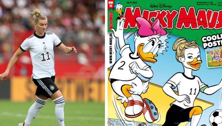 женски футбол - Звезда на женския футбол на Германия стана пате в комикс