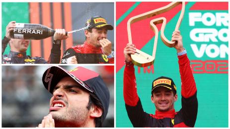 Ферари Сайнс Льоклер Верстапен