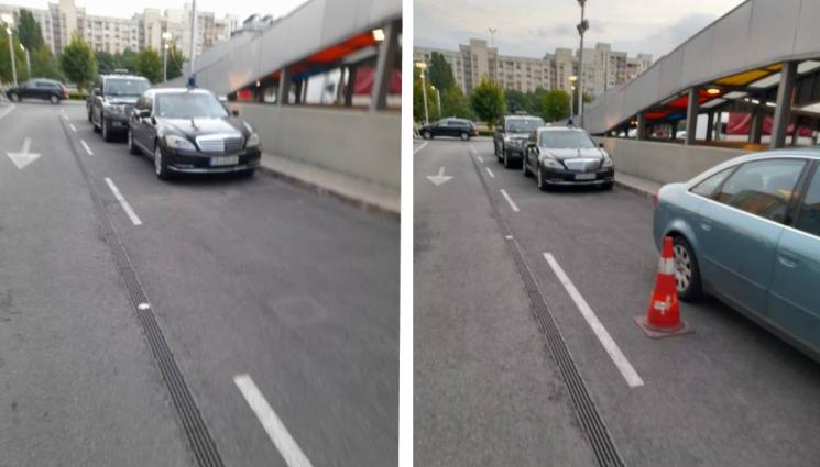 w - НАГЛОСТ: Държавен човек отиде в мол със синя лампа и джип с охрана