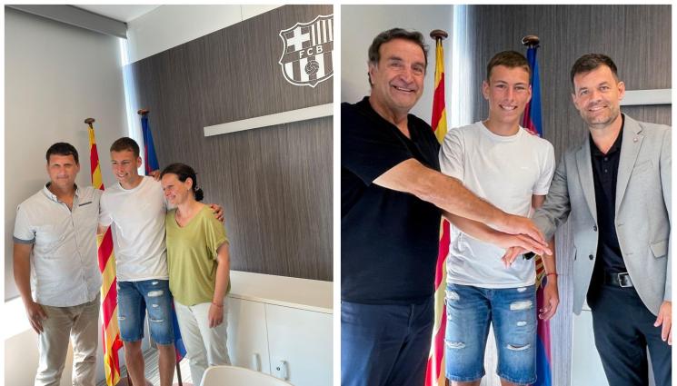 Мартин Георгиев - Мартин Георгиев направи дебютна тренировка с първия състав на Барселона