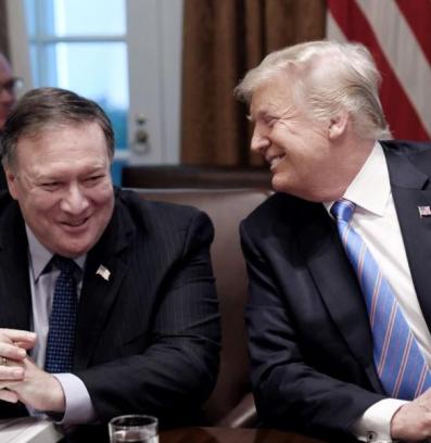 Помпео и Доналд Тръмп