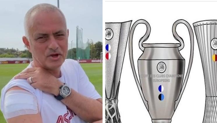 Жозе Моуриньо - Моу шокира с татус! Специалния си изрисува трите европейски трофея на рамото си