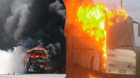 пожар автобуси