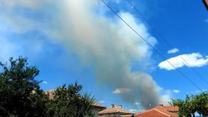 Голям пожар пламна в гориста местност в Казанлък във вторник