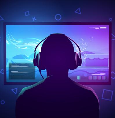 геймър видеоигра компютър