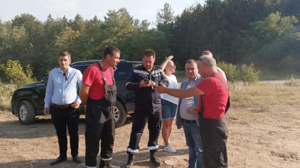  пожар край Пазарджик Калугерово 