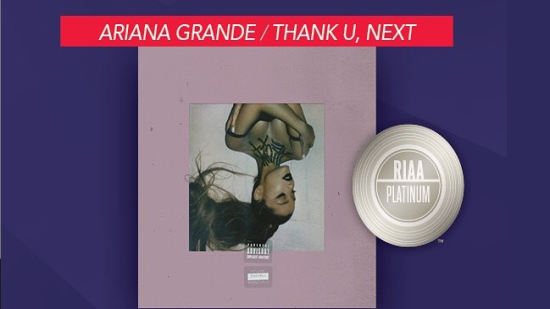 Ariana Grande с платинен албум