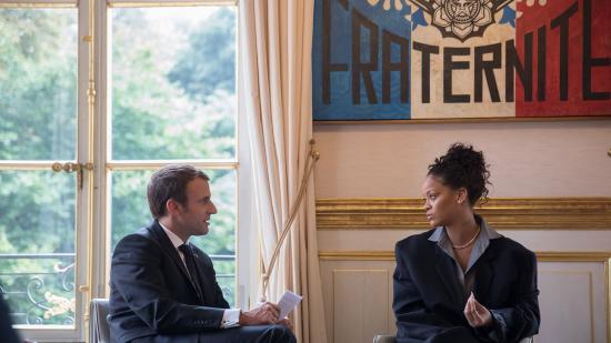 Rihanna се срещна с френския президент