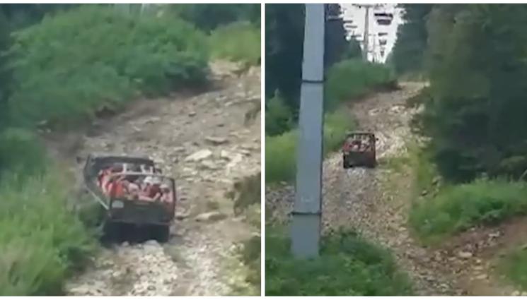 камион Рилските езера - Камион прегази забрана на Рилските езера