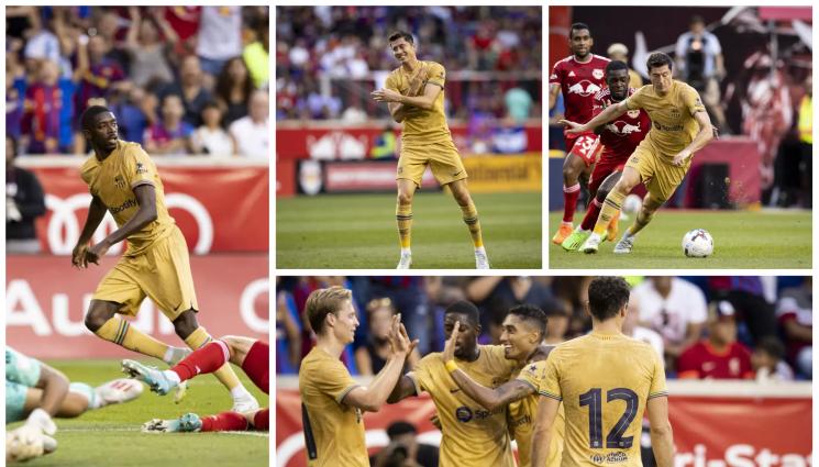 Барселона - Барселона приключи в САЩ с 2:0 над Ню Йорк Ред Булс! Дембеле и Депай засенчиха Левандовски (ВИДЕО)