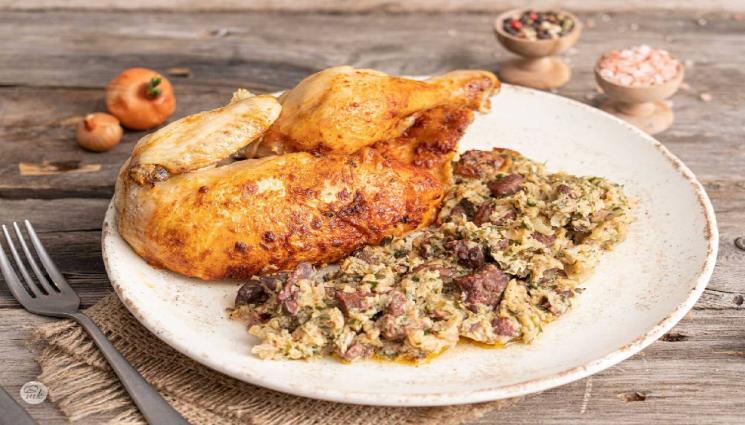 рецепти - Гответе с matekitchen.com: Апетитно хрупкаво пиле с плънка от стар хляб