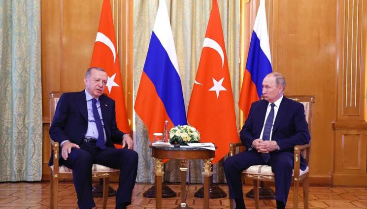 а - След 4-часови преговори: Путин и Ердоган решиха да засилят сътрудничеството, част от руския газ ще се плаща в рубли