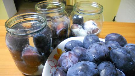 компот сини сливи