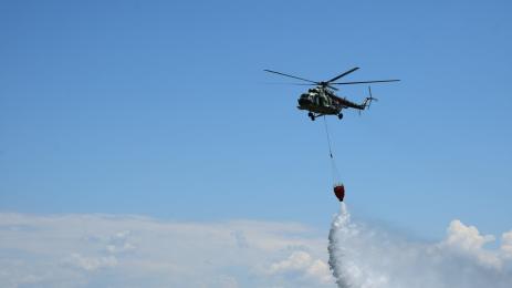 хеликоптер пожар