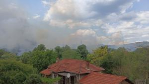 Горят къщи и борова гора в старозагорското село Пъстрово Огнената
