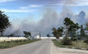 Пожар и експлозии в руска база в Крим