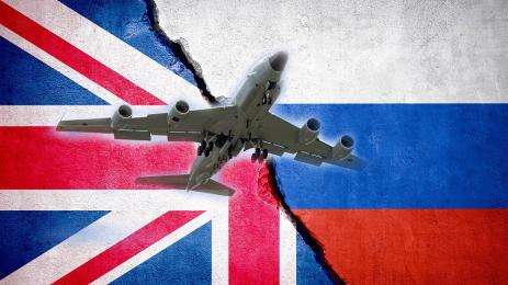 британски самолет Русия
